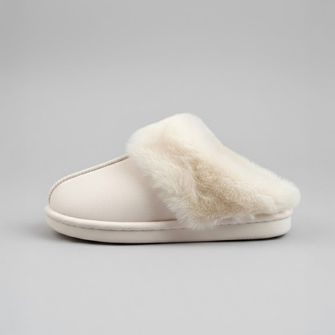 Women's Cozy House Slippers for Indoor Warmth and Everyday Comfort - Cream