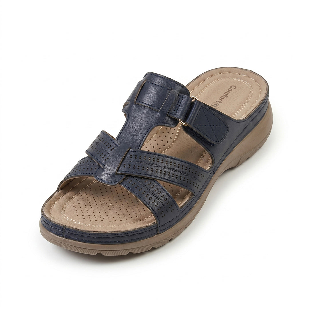 Ortho Roman Cushion Sandals for Everyday Walking and Arch Support - Black