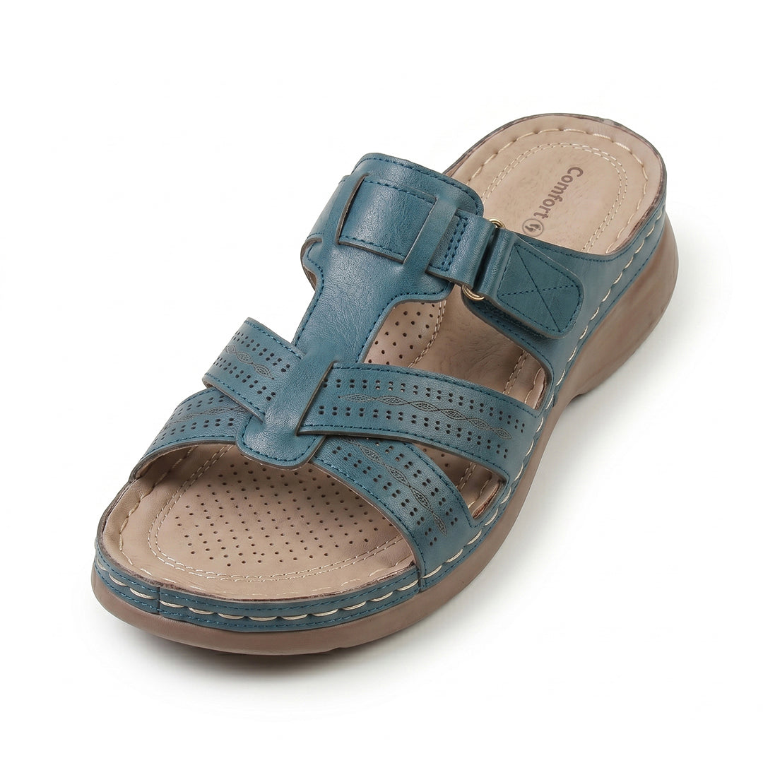 Ortho Roman Cushion Sandals for Everyday Walking and Arch Support - Blue