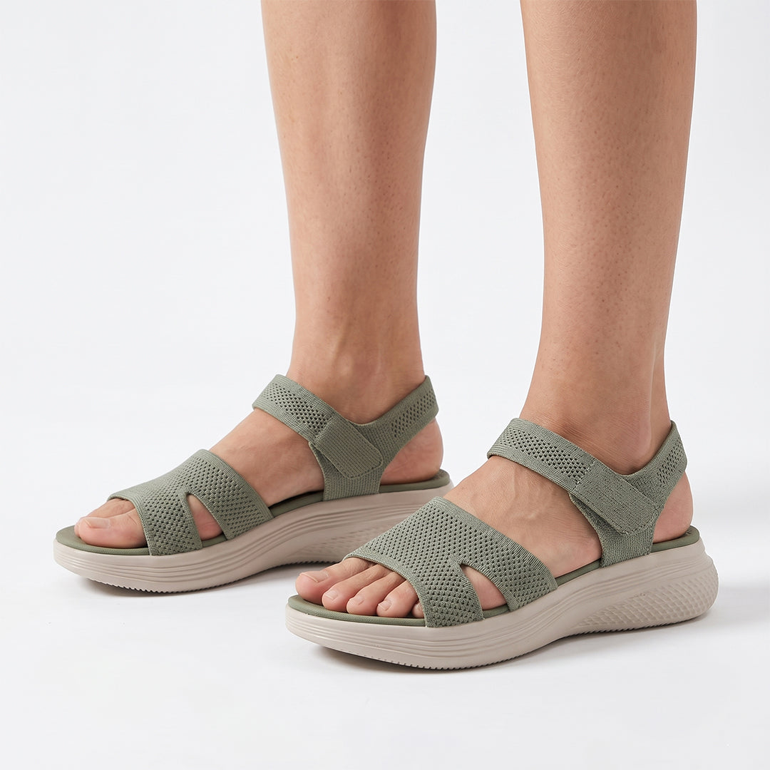 Women's Flexible Comfort Sandals for Summer Walking and Everyday Wear - Green