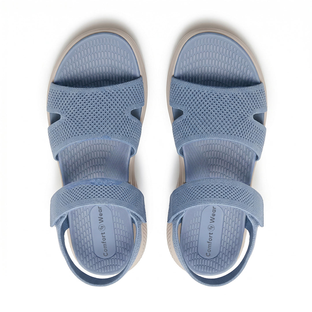 Women's Flexible Comfort Sandals for Summer Walking and Everyday Wear - Blue
