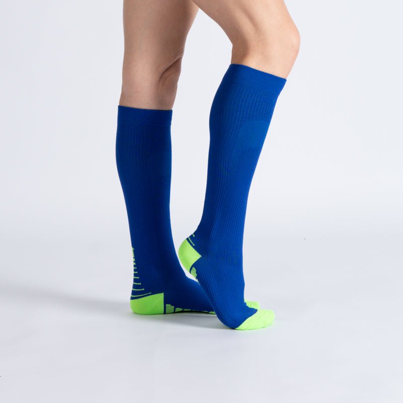 Comfort Compression Socks for Work, Travel and All-Day Leg Support - Blue Green