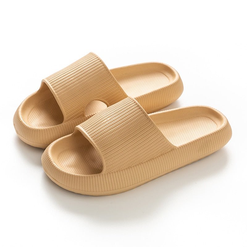 Heel Support Cushion Slides for Home, Shower and Everyday Foot Comfort - Khaki