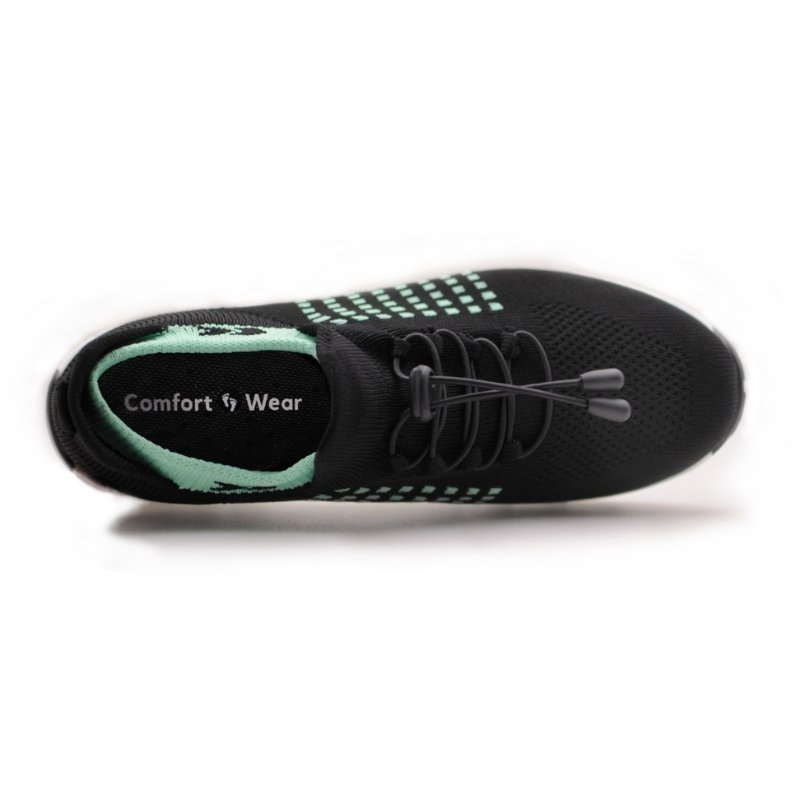 Women's Ortho Stretch Cushion Shoes for Arch Support and All-Day Walking Comfort - Black Sky Blue