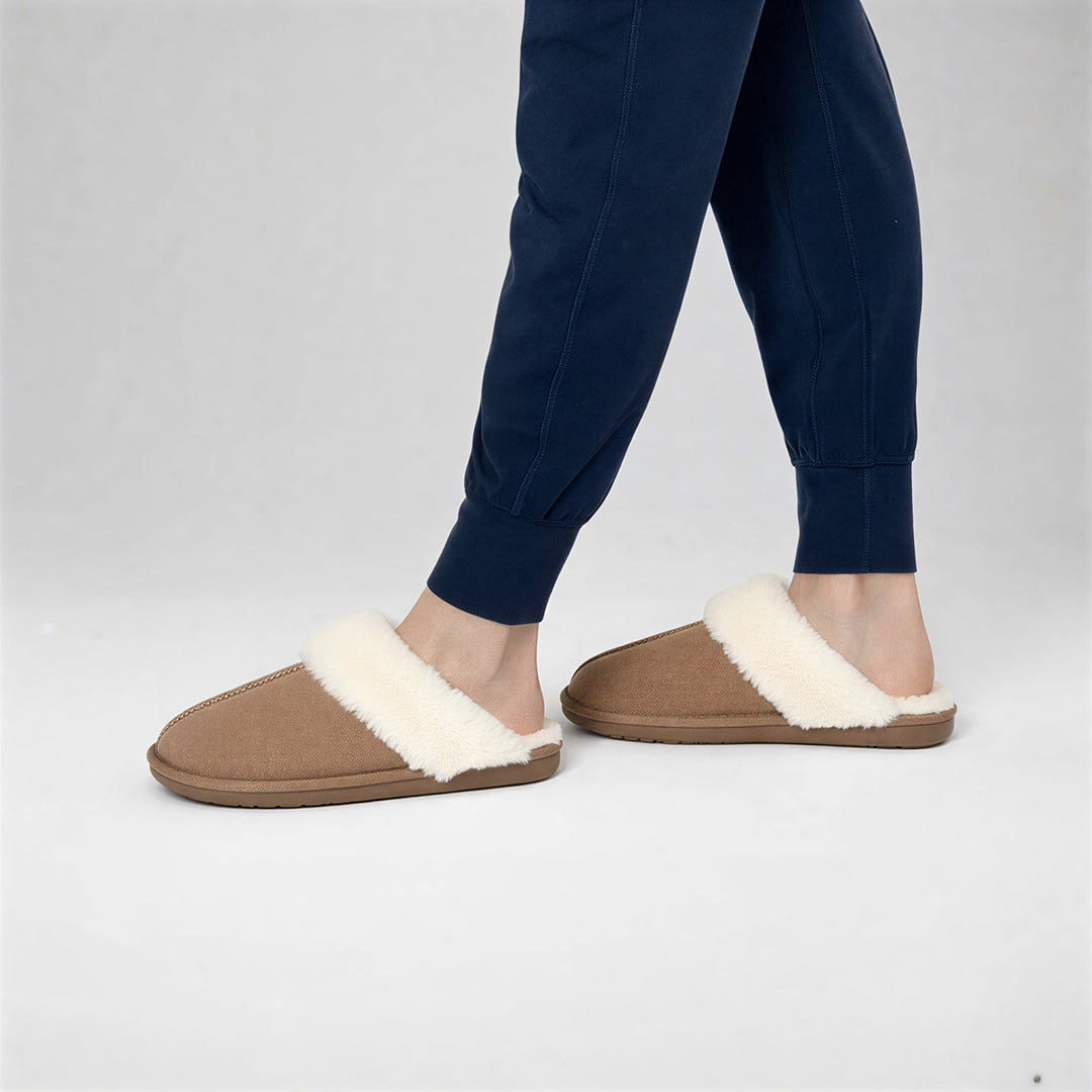 Women's Cozy House Slippers for Indoor Warmth and Everyday Comfort - Brown
