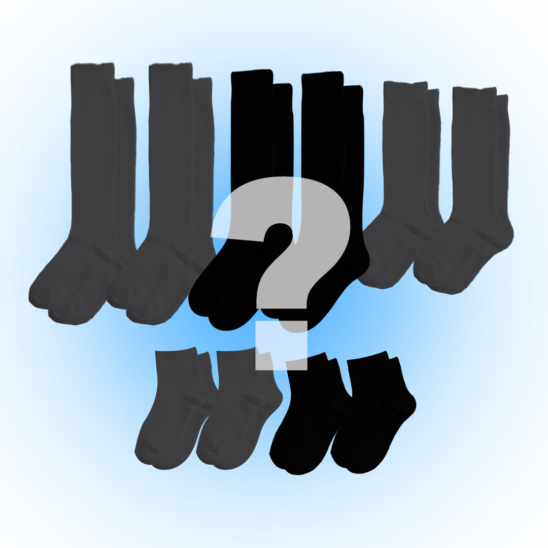 10-Pack Extra-Stretch Socks for Wide Feet, Swelling and All-Day Comfort - Mystery Colours