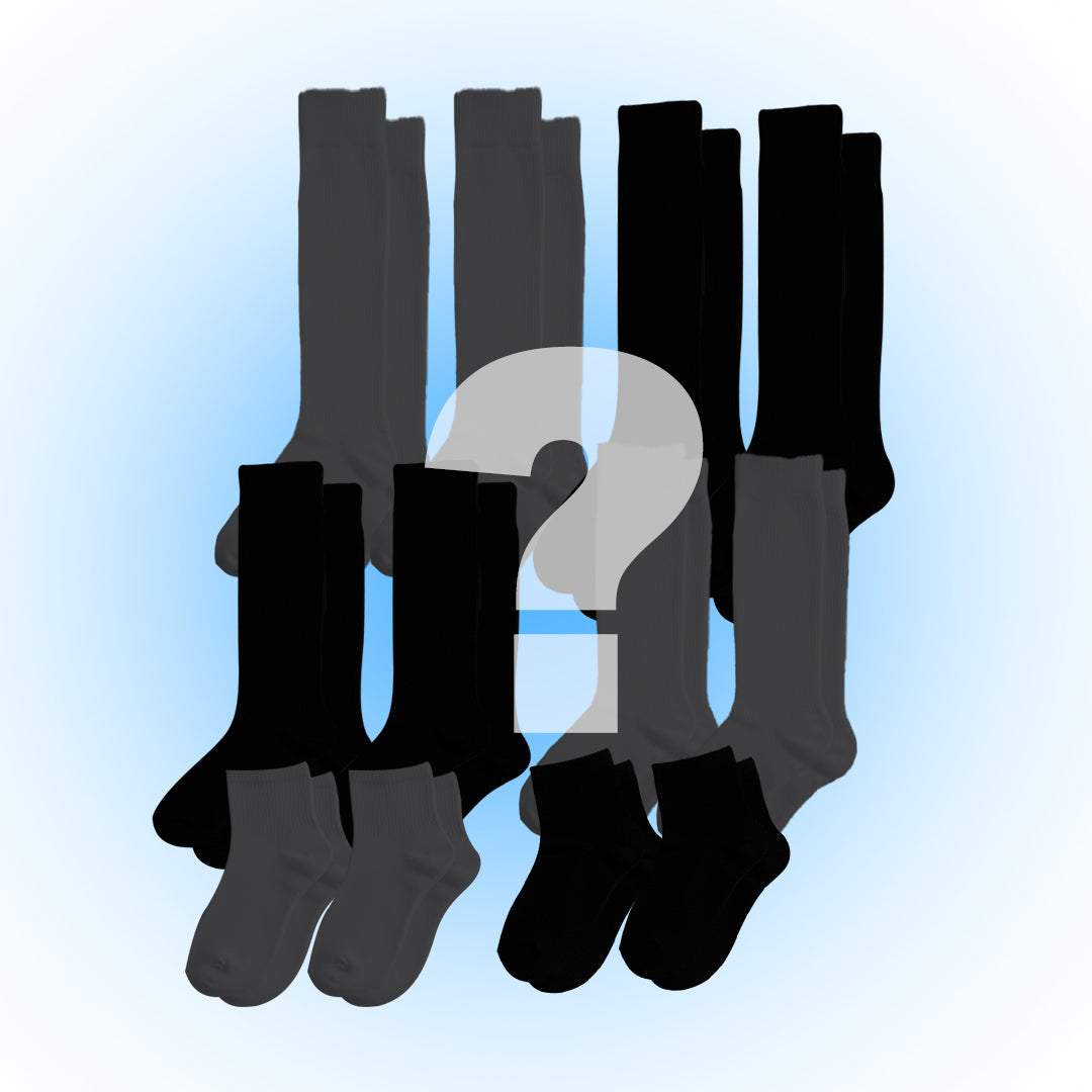 12-Pack Extra-Stretch Socks for Wide Feet, Swelling and All-Day Comfort - Mystery Colours