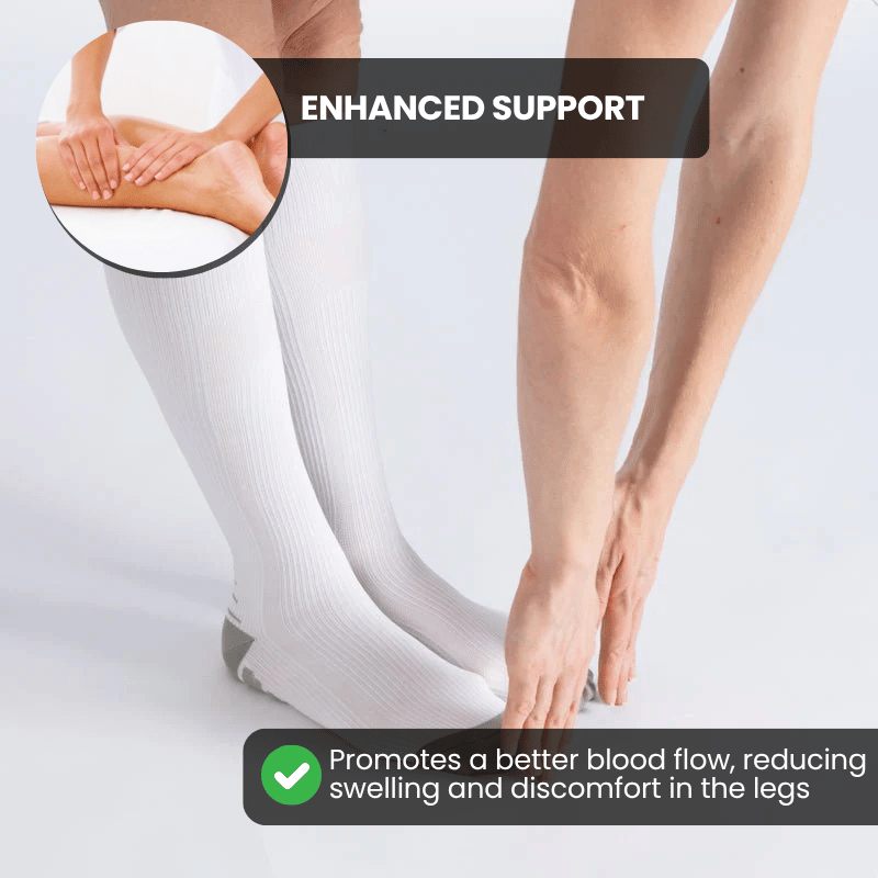 Graduated Compression Socks for Circulation Support and Tired Legs