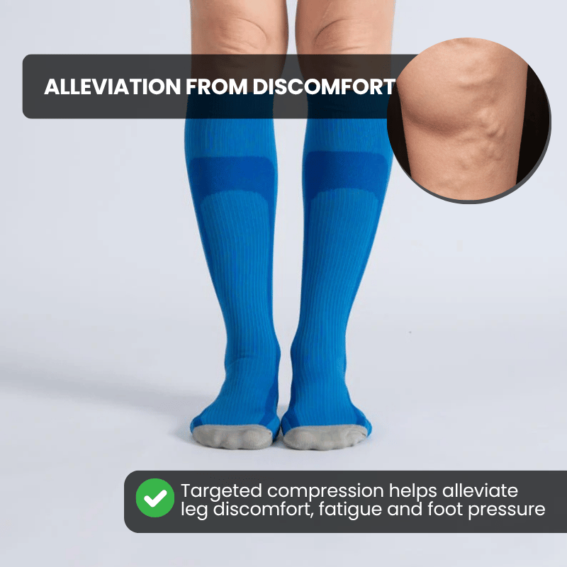 Graduated Compression Socks for Circulation Support and Tired Legs