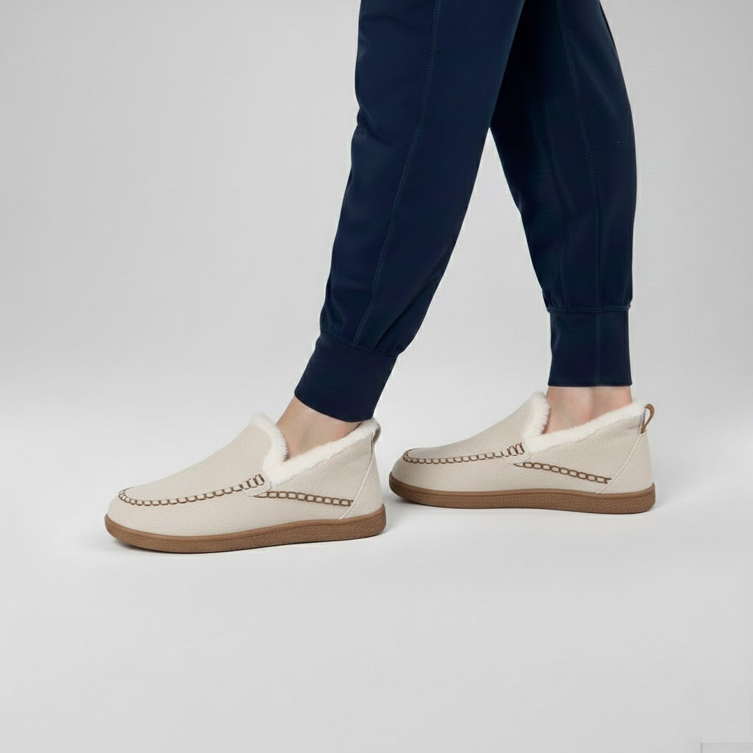 Cloud Cushion House Slippers for Indoor Comfort and Everyday Home Wear - Cream
