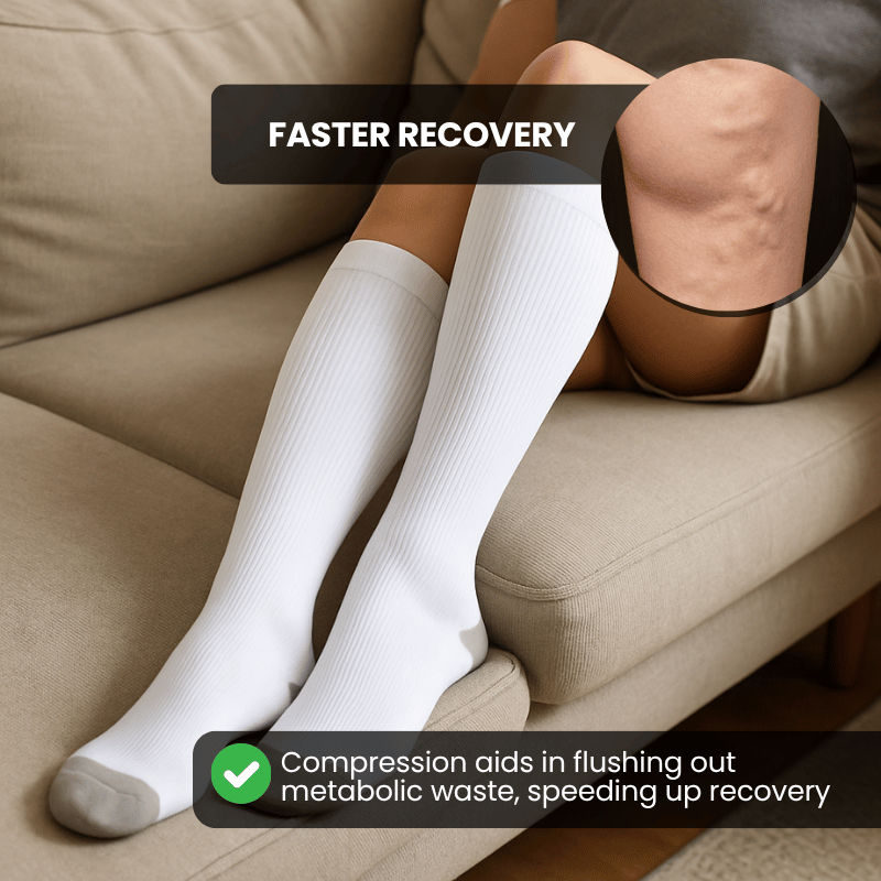 Graduated Compression Socks for Circulation Support and Tired Legs