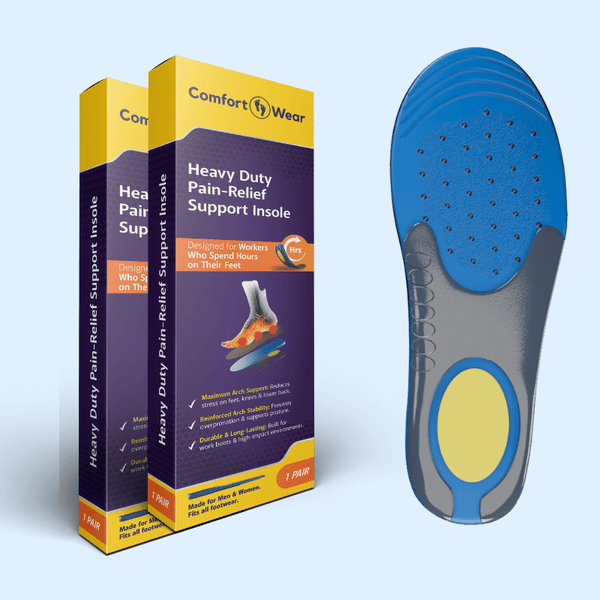 2-Pack Heavy Duty Support Shoe Insoles for Work Boots and Long Days on Your Feet