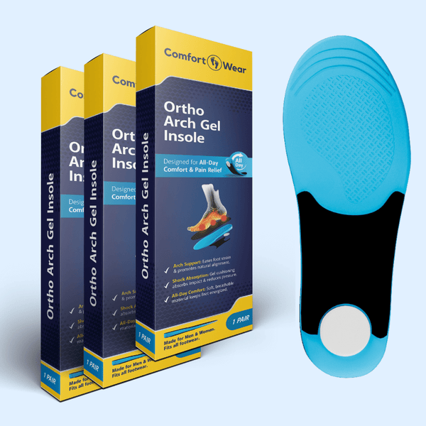 3-Pack All-Day Comfort and Support Shoe Insoles for Walking, Work and Standing
