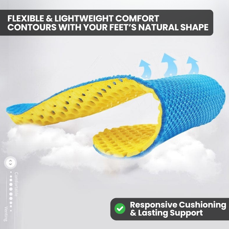 Lightweight Breathable Comfort Insoles for Everyday Shoes