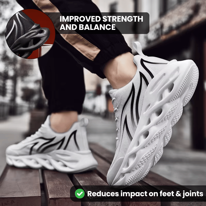 Men's Comfort Cushion Trainers for All-Day Support - Black