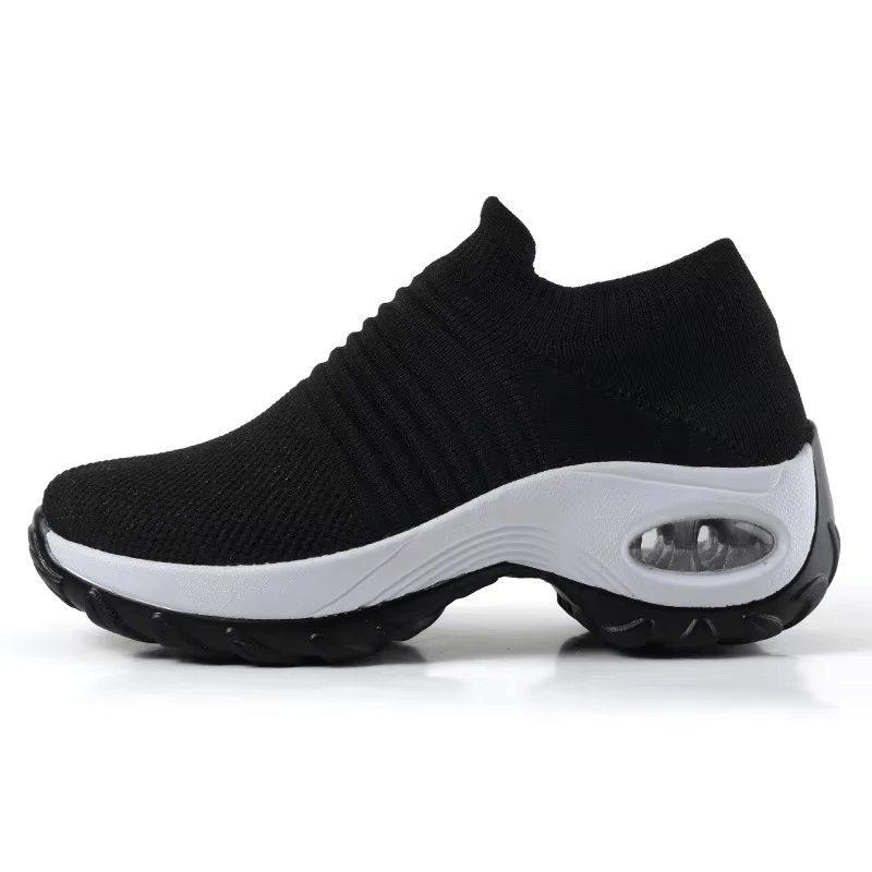 Women's Ortho Stretch Pro Shoes for Arch Support and All-Day Comfort - Black White