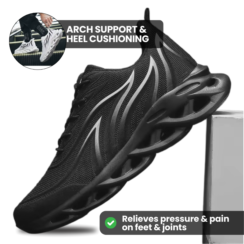 Men's Comfort Cushion Trainers for All-Day Support - Volcano