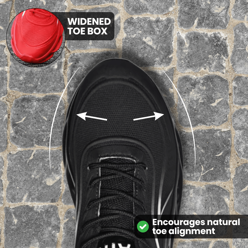 Men's Comfort Cushion Trainers for All-Day Support - Black