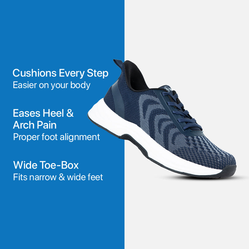 Women's Hands-Free Slip-On Comfort Shoes for Easy Everyday Wear and Walking - Blue