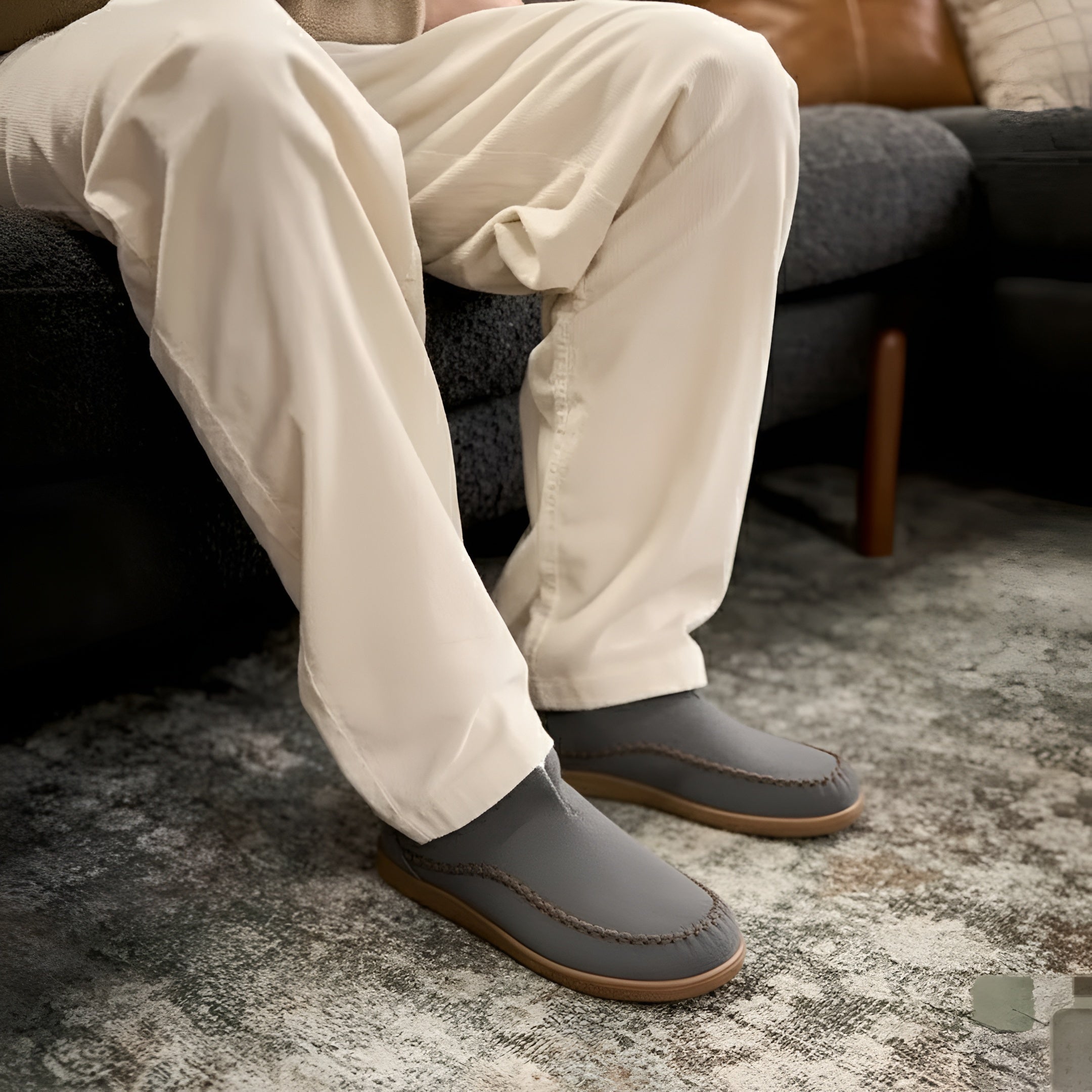 Cloud Cushion House Slippers for Indoor Comfort and Everyday Home Wear - Gray