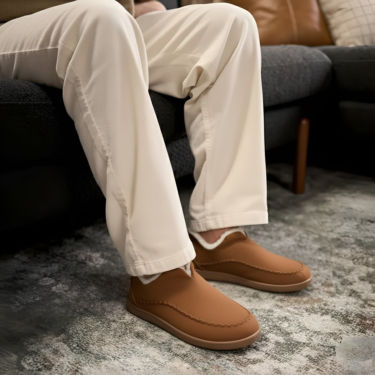 Cloud Cushion House Slippers for Indoor Comfort and Everyday Home Wear - Brown