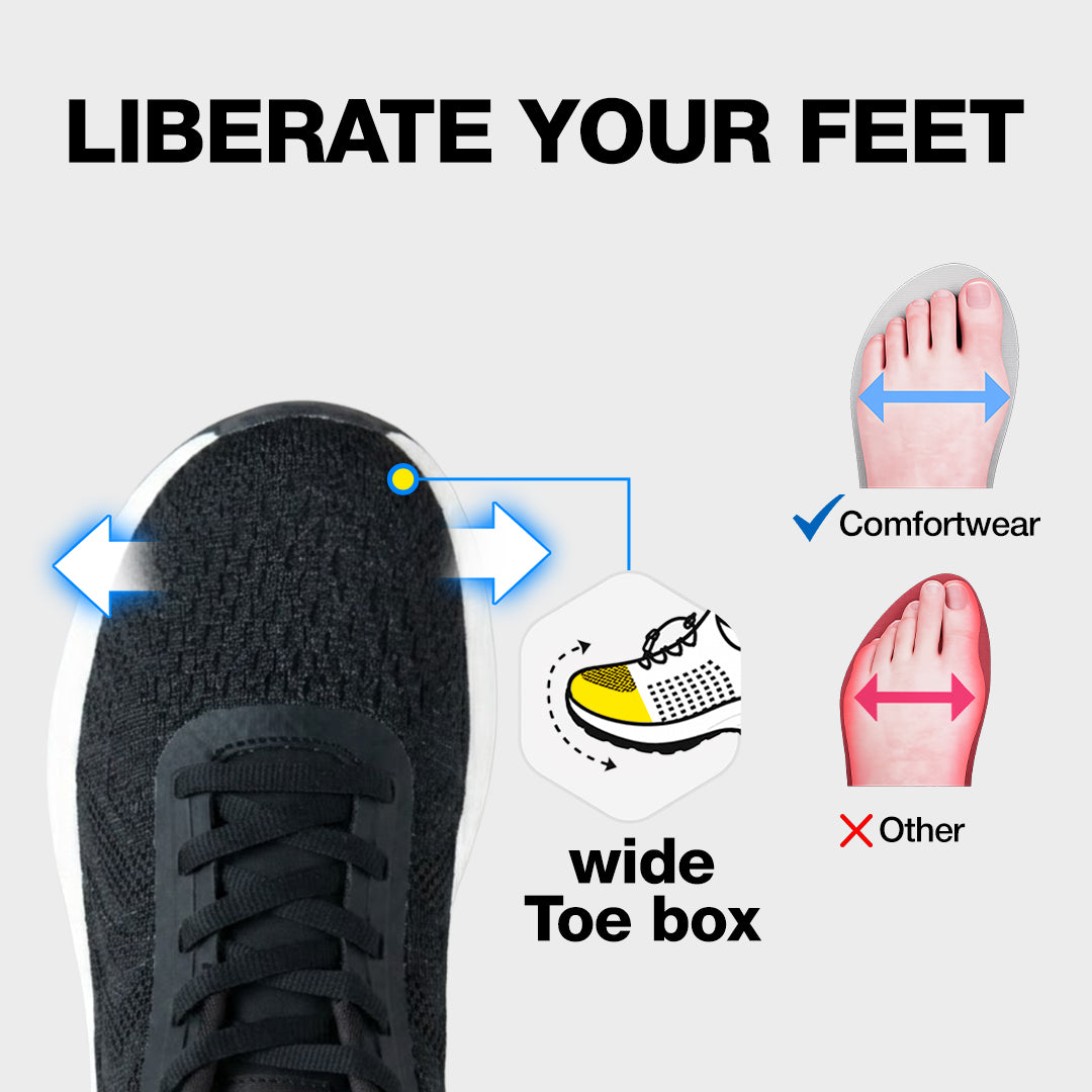 Women's Hands-Free Slip-On Comfort Shoes for Easy Everyday Wear and Walking - Black White
