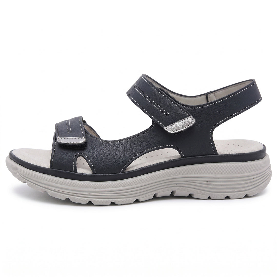 Women's Ortho Arch Support Sandals for Walking and All-Day Foot Comfort - Black