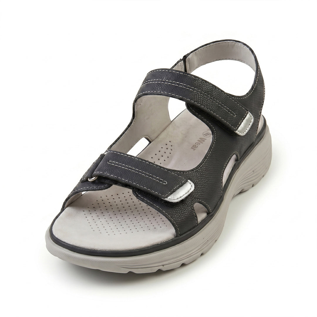 Women's Ortho Arch Support Sandals for Walking and All-Day Foot Comfort - Black