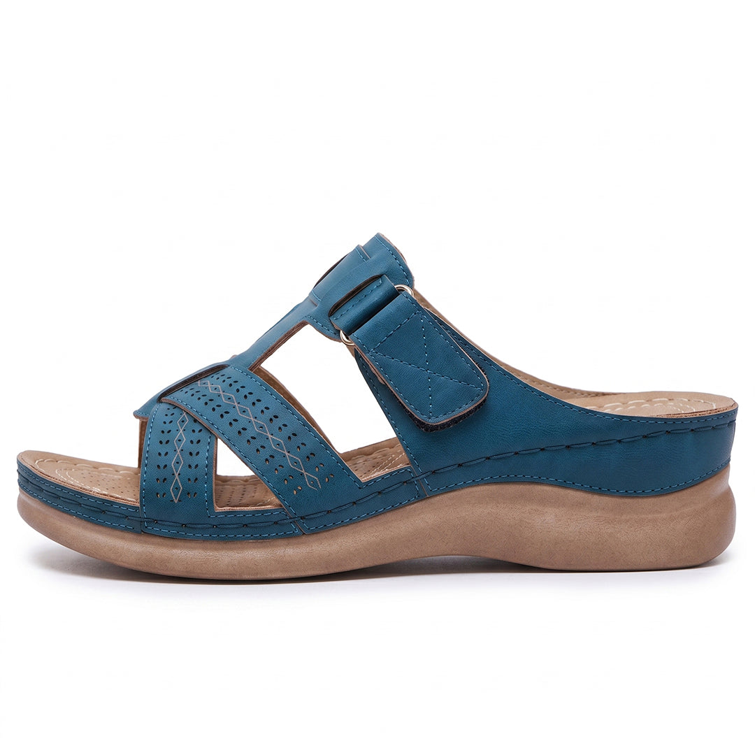 Ortho Roman Cushion Sandals for Everyday Walking and Arch Support - Blue