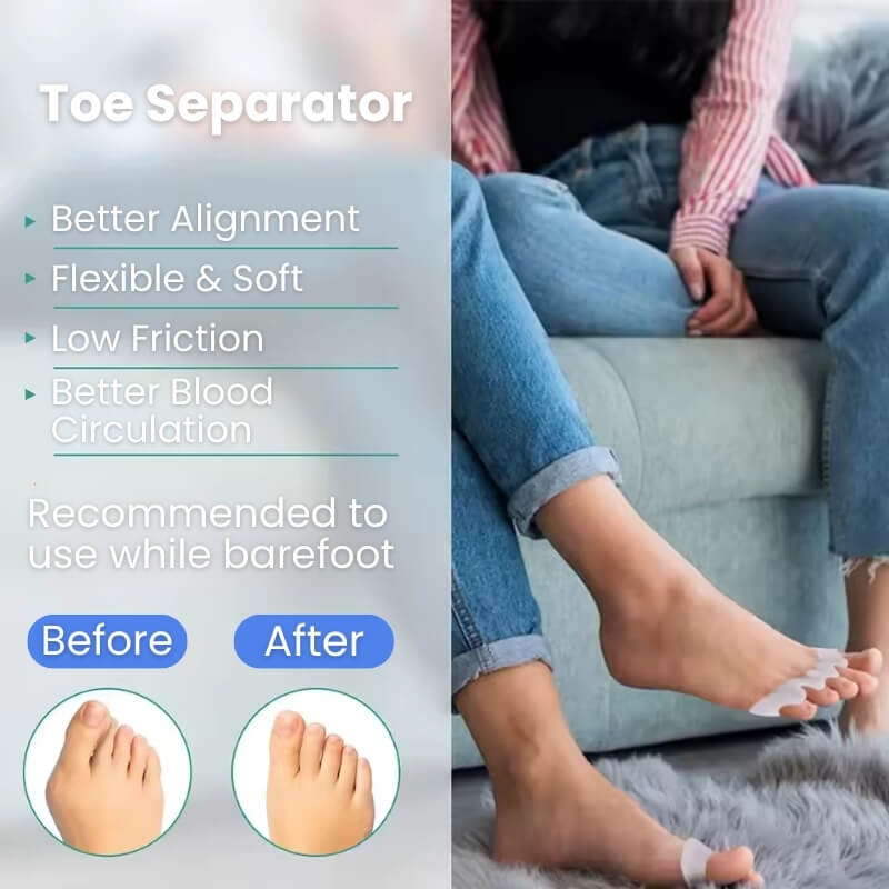 Toe Spacer Set for Toe Alignment and Everyday Foot Comfort