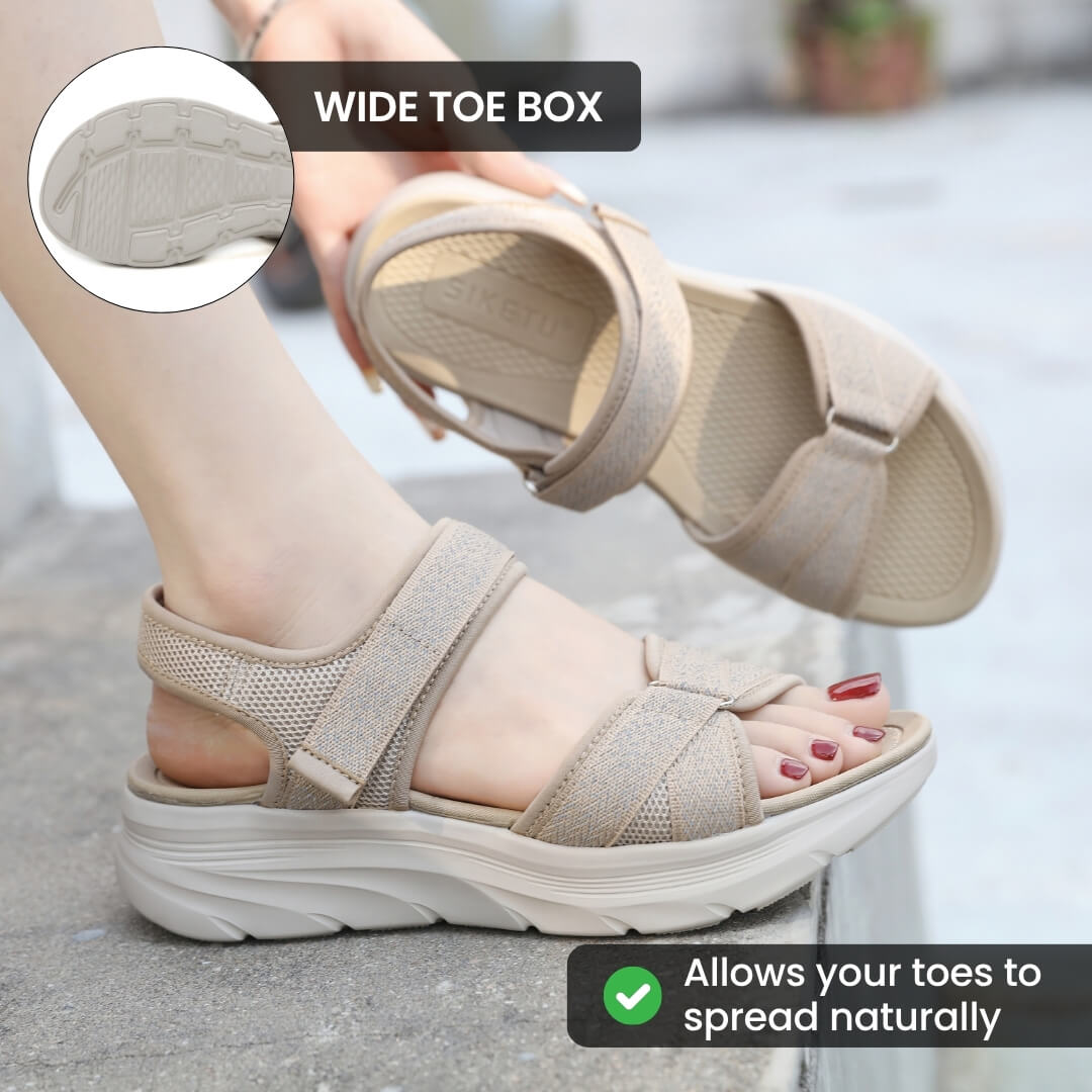 Women's Wide Toe Box Sandals with Arch Support for All-Day Comfort