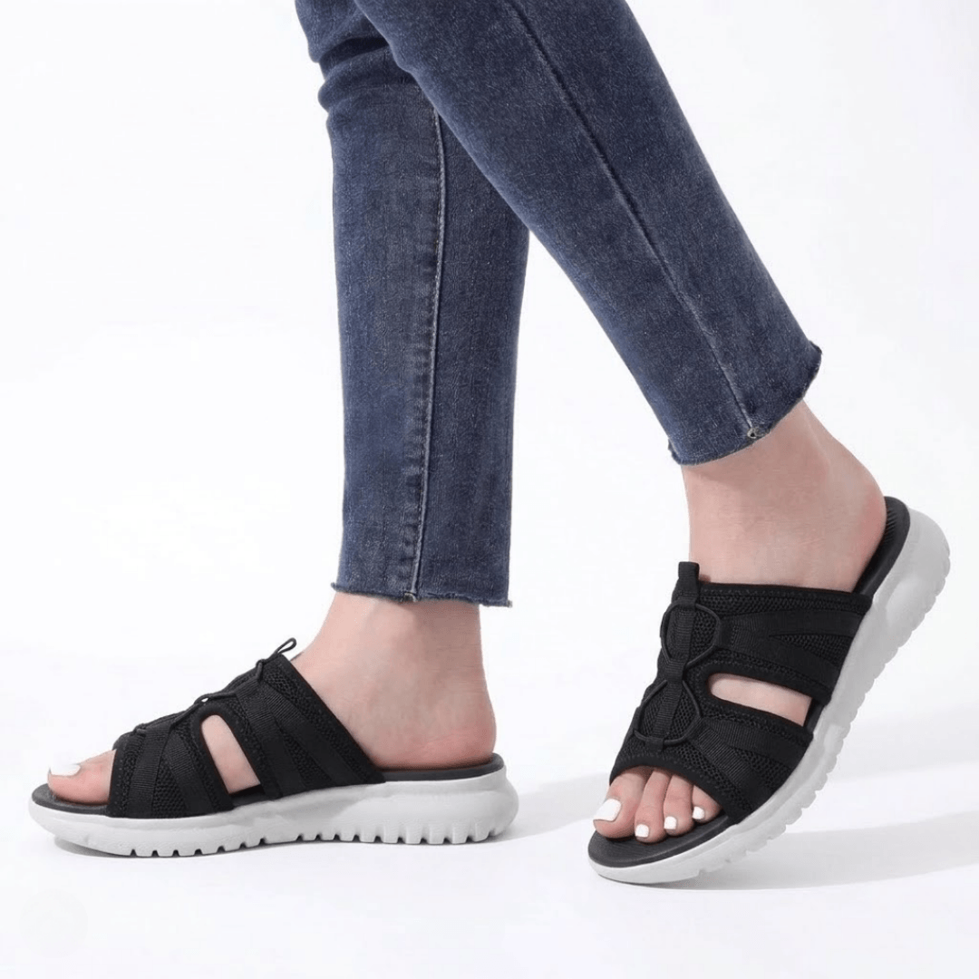 Women's Cushioned Slide Sandals with Pressure-Relief Support for Everyday Wear