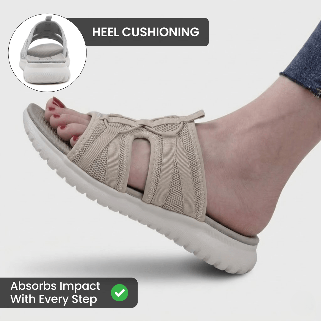Women's Cushioned Slide Sandals with Pressure-Relief Support for Everyday Wear