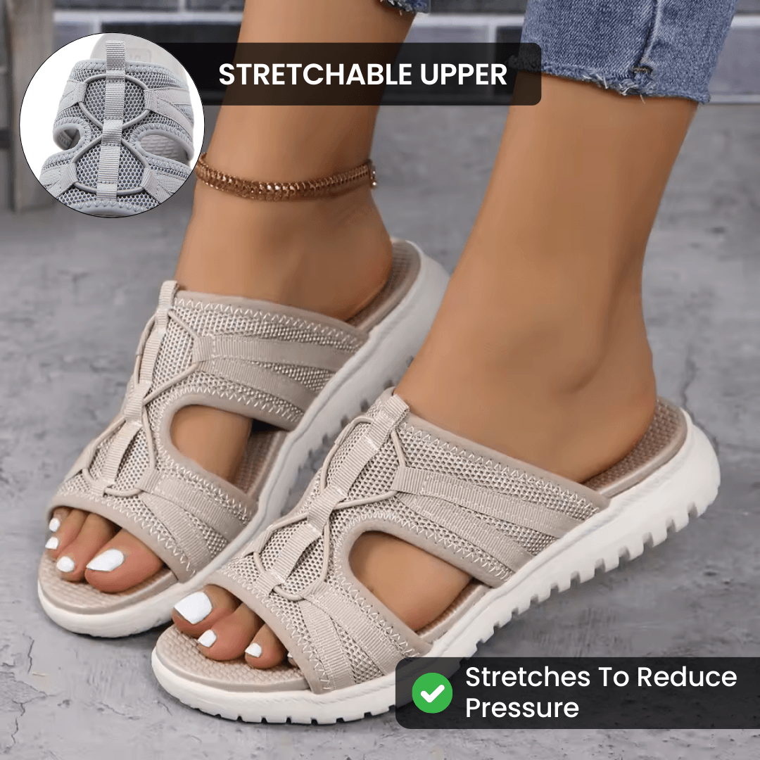 Women's Cushioned Slide Sandals with Pressure-Relief Support for Everyday Wear