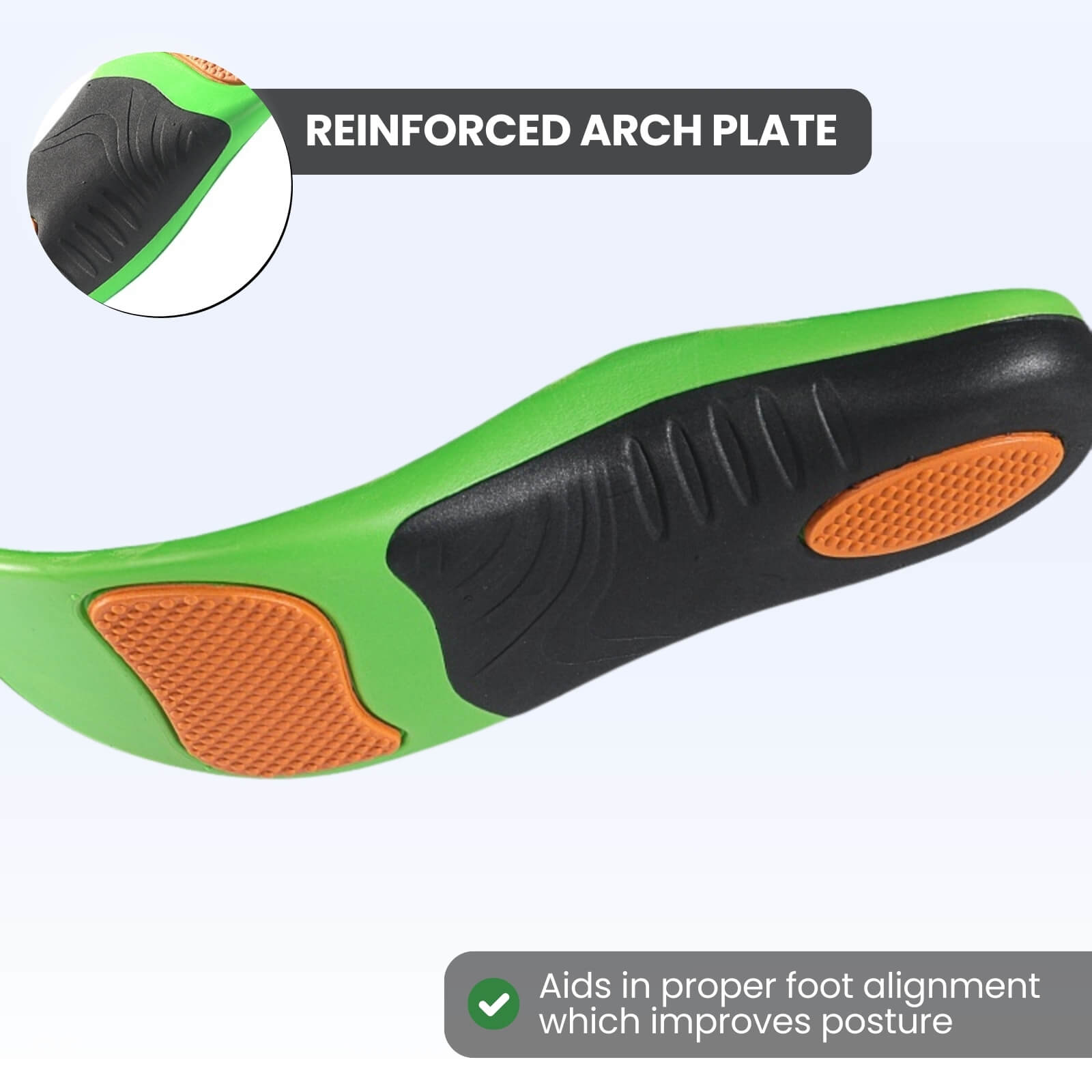 High-Density EVA Arch Support Insoles for Standing and Walking