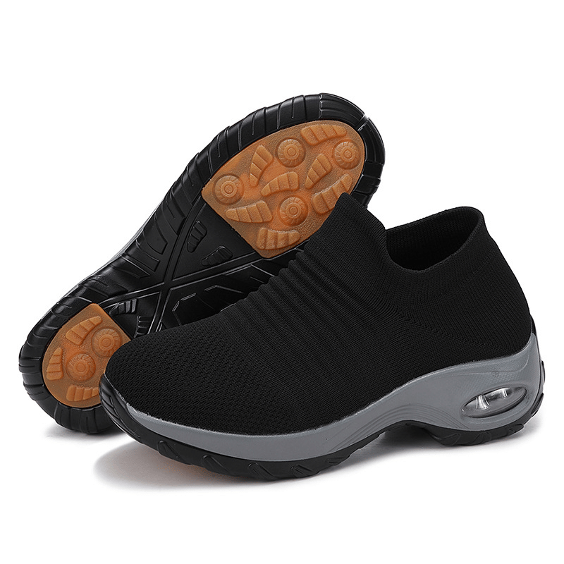 Women's Ortho Stretch Pro Shoes for Arch Support and All-Day Comfort - Black White