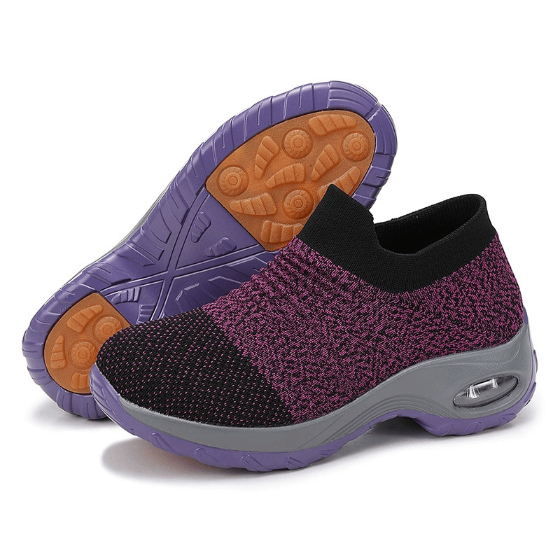 Women's Ortho Stretch Pro Shoes for Arch Support and All-Day Comfort - Black White