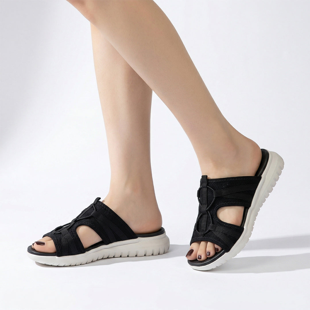 Women's Walking Sandals for Travel, Summer and All-Day Foot Comfort - Black