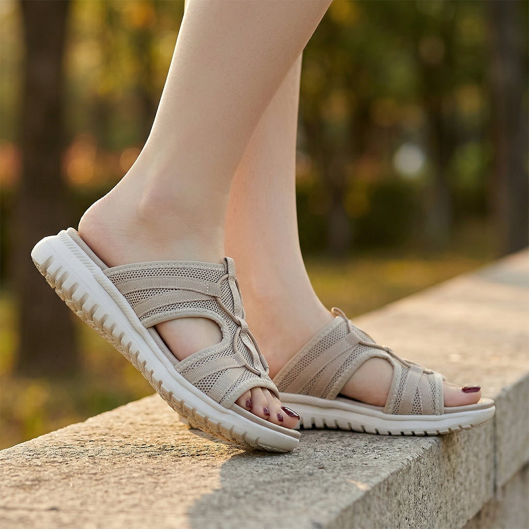 Women's Walking Sandals for Travel, Summer and All-Day Foot Comfort - Tan