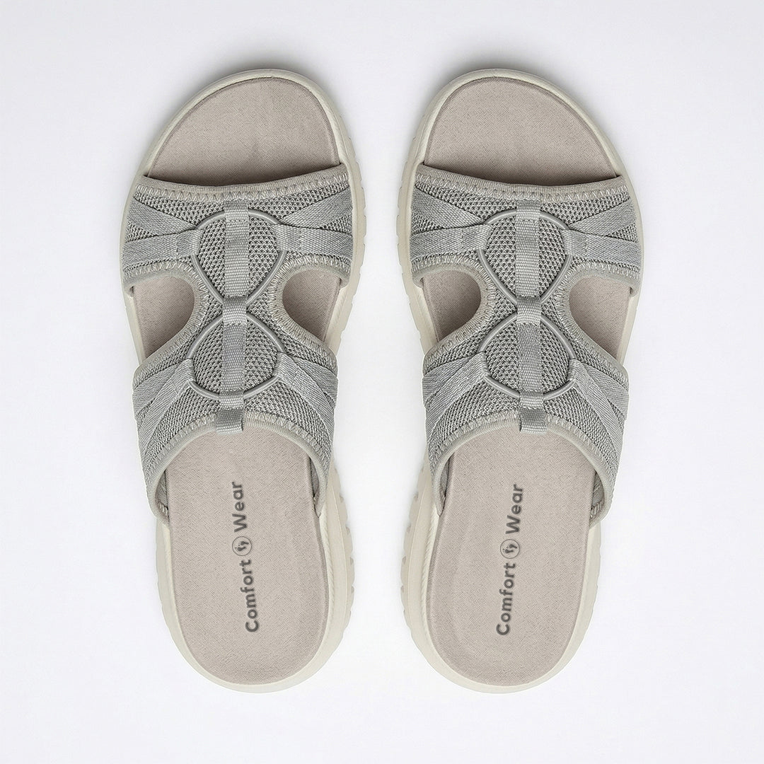 Women's Walking Sandals for Travel, Summer and All-Day Foot Comfort - Grey