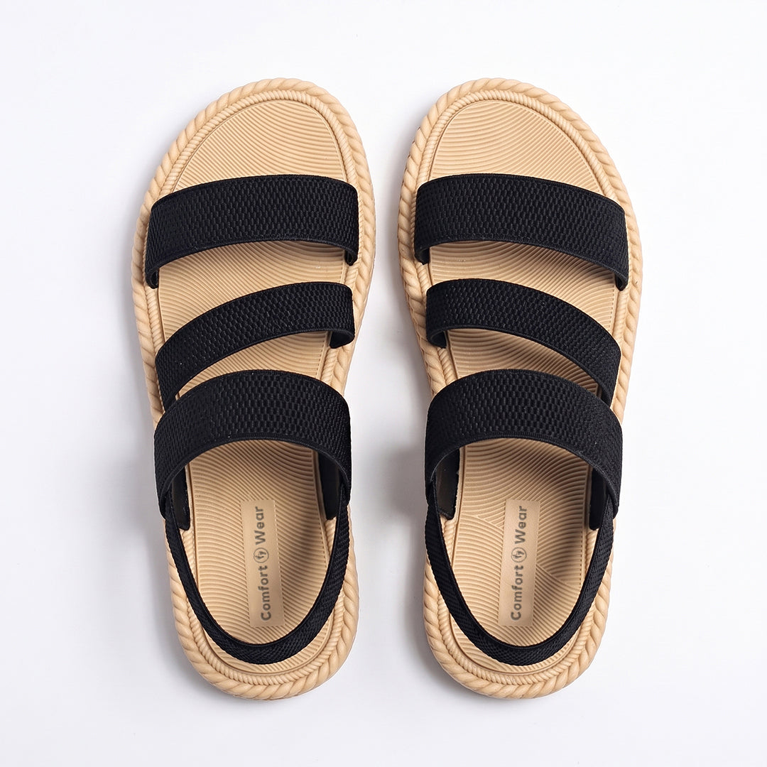 Women's Oasis Comfort Sandals for Beach, Travel and Everyday Walking - Black