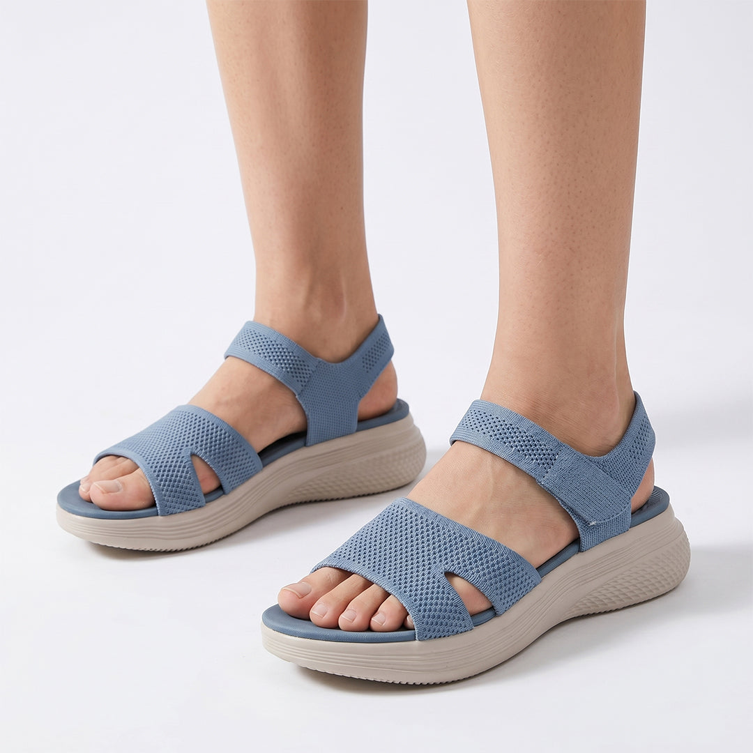 Women's Flexible Comfort Sandals for Summer Walking and Everyday Wear - Blue