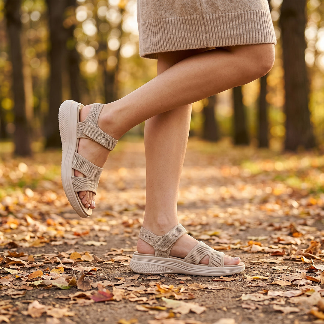 Women's Flexible Comfort Sandals for Summer Walking and Everyday Wear - Tan