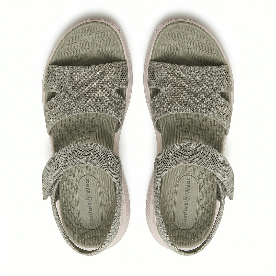 Women's Flexible Comfort Sandals for Summer Walking and Everyday Wear - Green