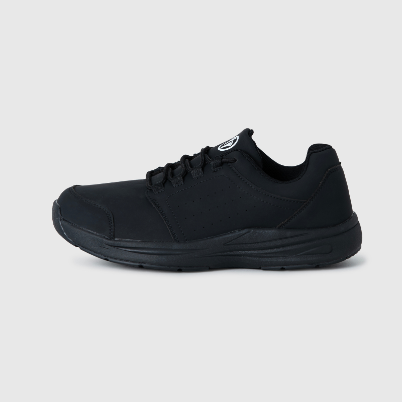 Women's Stride Cushion Walking Shoes for Everyday Comfort and Arch Support - Midnight Black