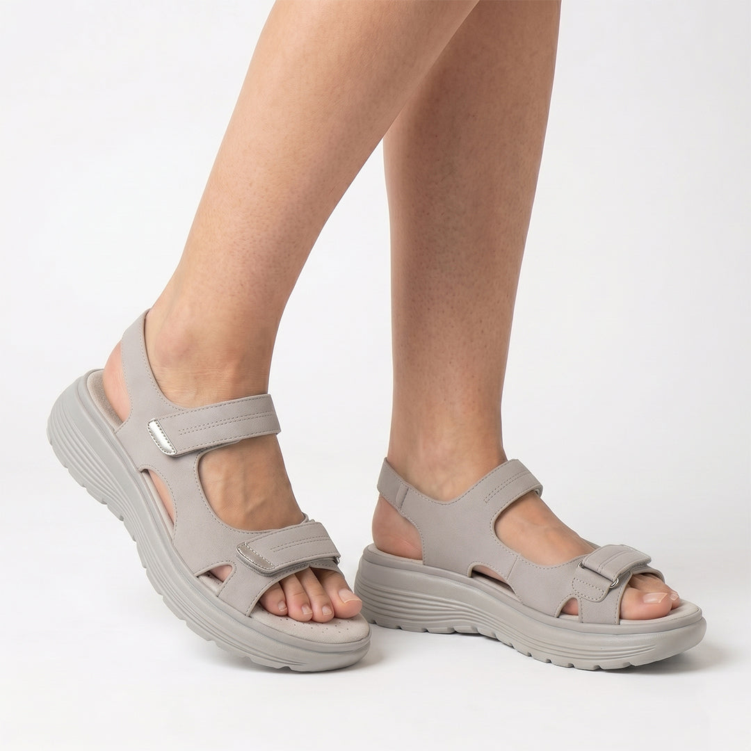 Women's Ortho Arch Support Sandals for Walking and All-Day Foot Comfort - Gray