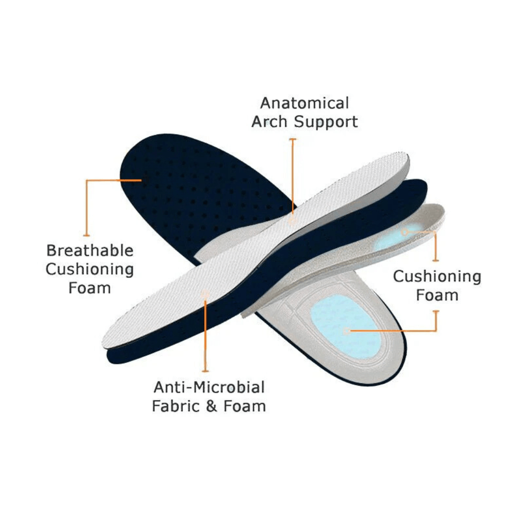 Men's Comfort Cushion Trainers for All-Day Support - Black