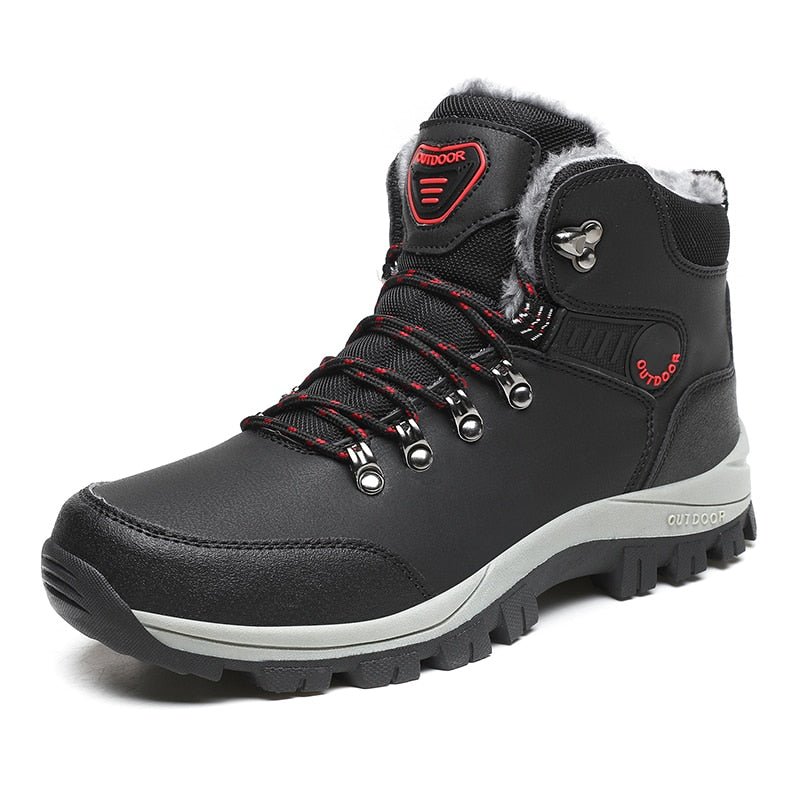 Men's Arctic Winter Boots for Cold Weather Walking and Snow Day Comfort - Black