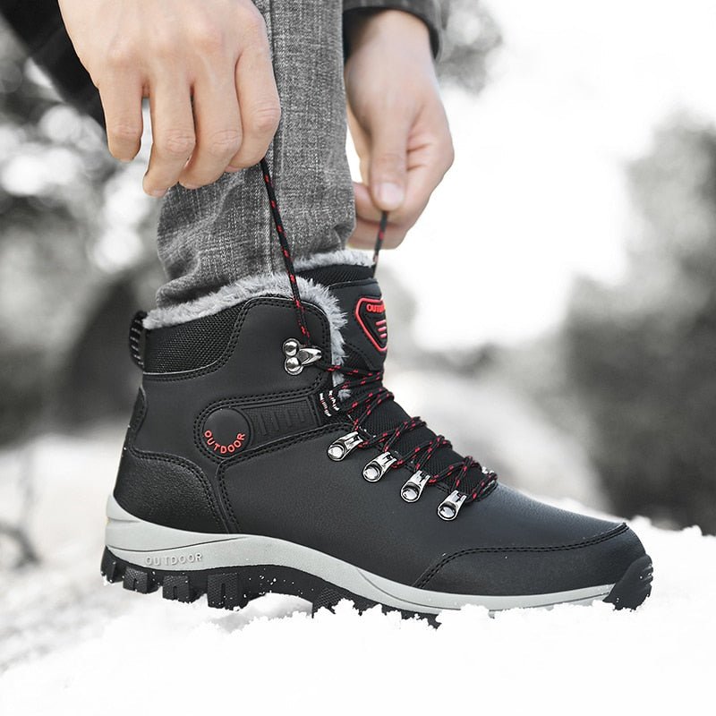 Men's Arctic Winter Boots for Cold Weather Walking and Snow Day Comfort - Black