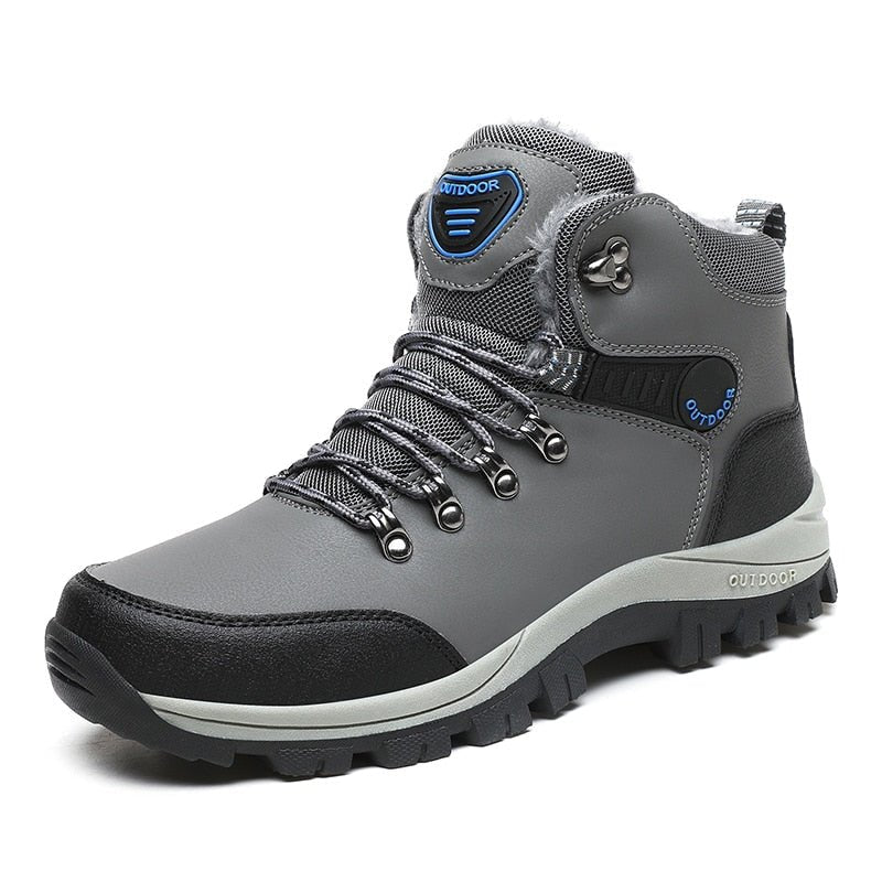 Men's Arctic Winter Boots for Cold Weather Walking and Snow Day Comfort - Gray